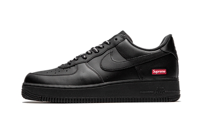 Mens Nike Air Force 1 Low Supreme - Mini Box Logo Black Black Black Black/Black - Main View - CU9225 001