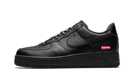 Mens Nike Air Force 1 Low Supreme - Mini Box Logo Black Black Black Black/Black - Main View - CU9225 001