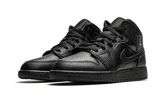 Air Jordan 1 Mid GS Triple Black 554725 091