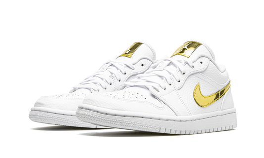 AIR JORDAN 1 Low SE WMNS White Metallic Gold CZ4776 100