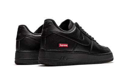 Mens Nike Air Force 1 Low Supreme - Mini Box Logo Black Black Black Black/Black - View 3 - CU9225 001